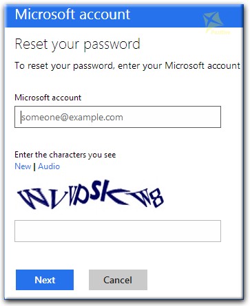 восстановить пароль на Microsoft LiveID