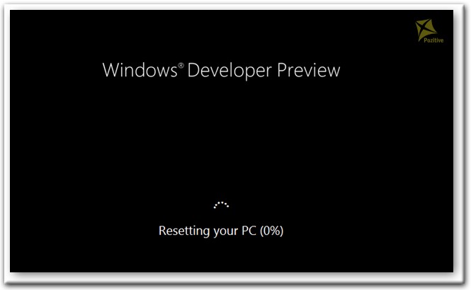 Сброс параметров Windows 8